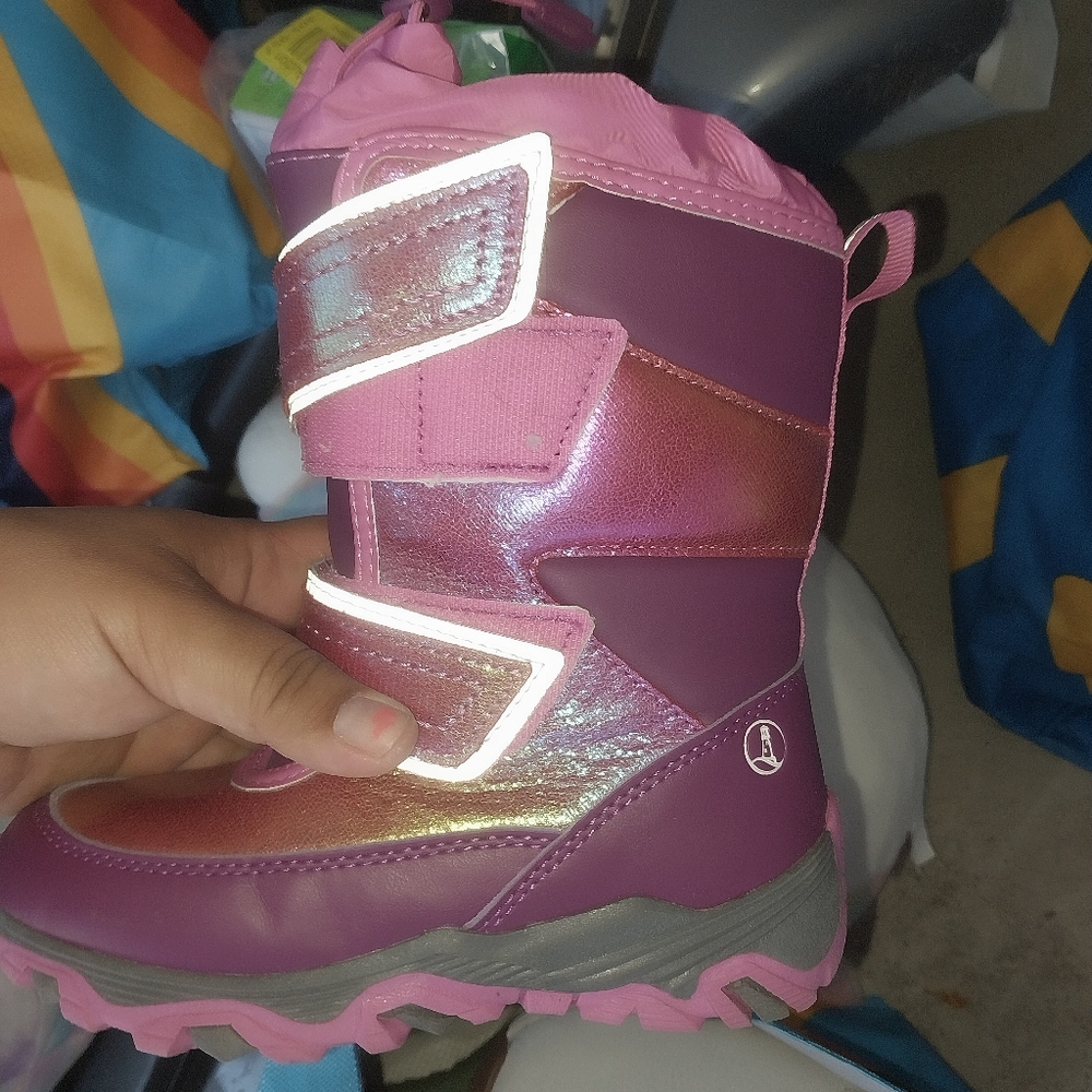 Lands End Girls Size 11 Pink Winter Boots